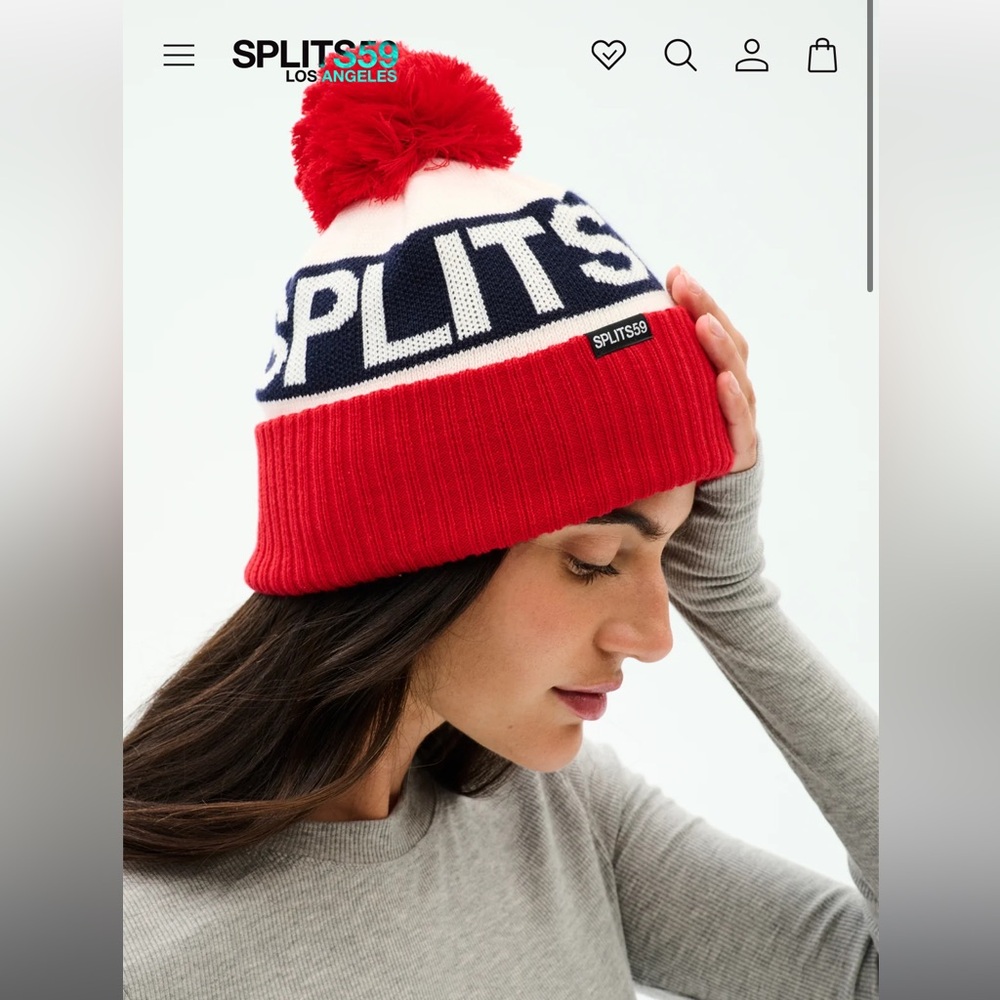Splits59 Red and White womens Beanie